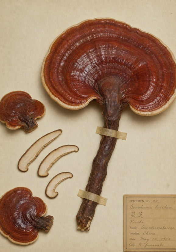 Reishi botanical specimen (Ganoderma Lucidum)